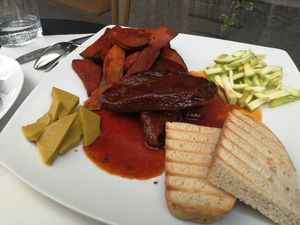 Vegan seitan steak at Mayka in Belgrade