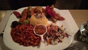 Veg plate at Mayka in Belgrade