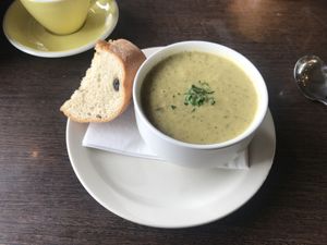 Vegan Minted Courgette & Coconut Soup   at Cafe Sia in Isle Of Skye