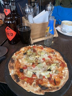 Vegan vegetable pizza  at Cafe Sia in Isle Of Skye