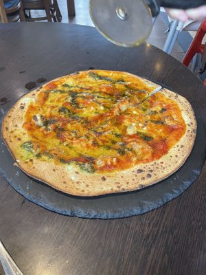 Traditional Margarita with vegan cheesee  at Cafe Sia in Isle Of Skye