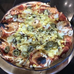 Vegan pizza  at Cafe Sia in Isle Of Skye