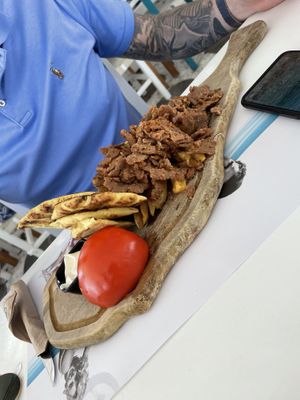 Vegan gyros  at Nice n Easy in Mykonos