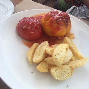 Stuffed Peppers  at Nice n Easy in Mykonos