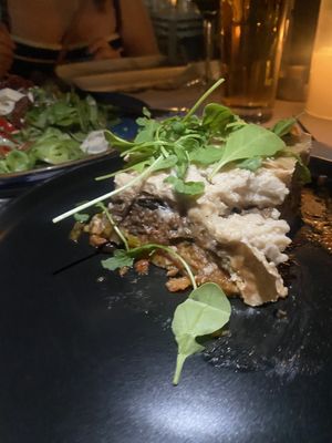 Vegan moussaka   at Nice n Easy in Mykonos