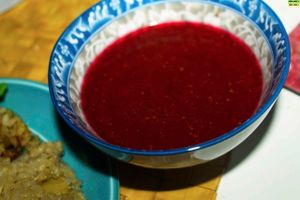 Organic Beet & Tomato Soup at Organic Garden  in Atlanta