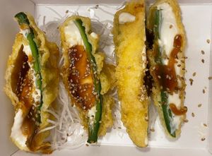 vegan jalapeño poppers    at UCHU Sushi in Portland