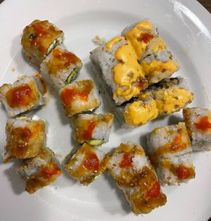 vegan sushi rolls   at UCHU Sushi in Portland