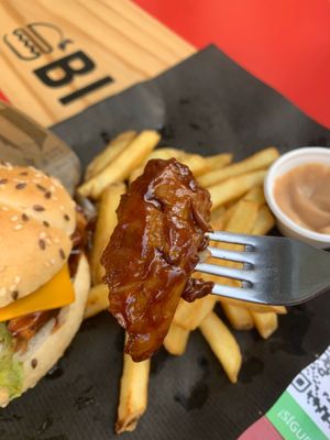 BBQ chicken (so real) at Bioloco in Gran Canaria