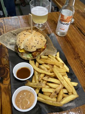 Sabor the Texas burger at Bioloco in Gran Canaria