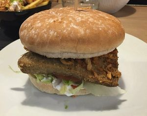 Seitan burger at Bioloco in Gran Canaria