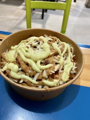 French fries with toppings at Bioloco in Gran Canaria