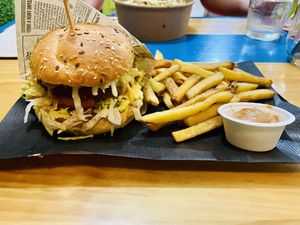 Cheeze burger at Bioloco in Gran Canaria