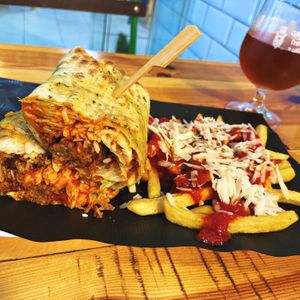 Wrap “Bolognese” (secret menu item yet)  at Bioloco in Gran Canaria