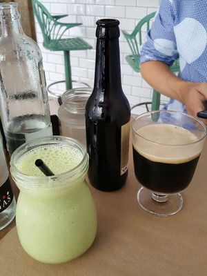 Craft beer and smoothie  at Bioloco in Gran Canaria