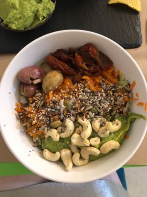 Protein power salad at Bioloco in Gran Canaria
