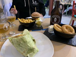 Veggie wrap and some side dishes at Bioloco in Gran Canaria