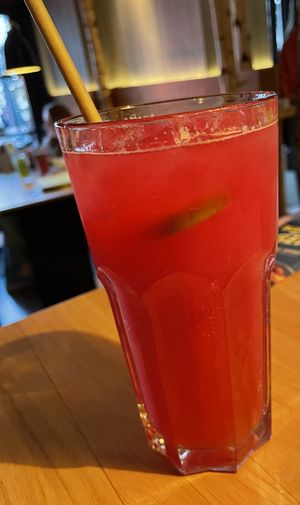Dragonfruit lemonade  at Hans im Glück in Koblenz