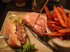 Angerling burger at Hans im Glück in Koblenz