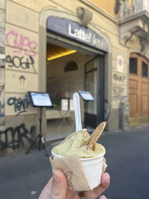   at Gelateria Latteneve in Milan