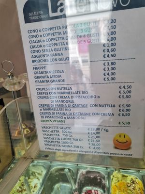 They also have vegan creps but I haven't tried them at Gelateria Latteneve in Milan