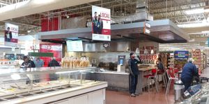 Vegan stand at Whole Foods Market - Beyond Burger Stand in Boulder