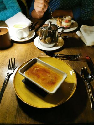 Vegan crème brûlée at Fairmont Le Chateau Montebello in Montebello