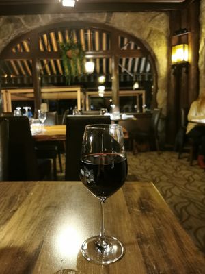Vegan red wine at Fairmont Le Chateau Montebello in Montebello