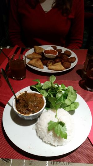Two vegans meals of the day at La Tour de Touré in Montpellier