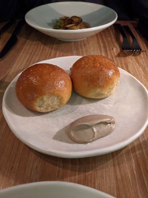 Brioche with shitake butter - yummmmm at Yellow in Sydney
