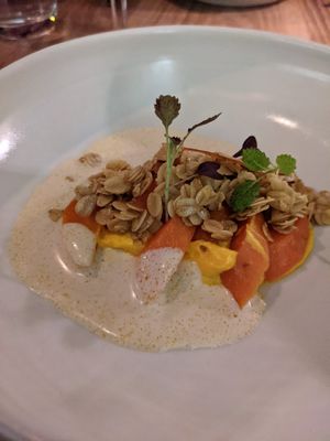 Lovely well balanced carrot dish with lots of flavour and texture at Yellow in Sydney