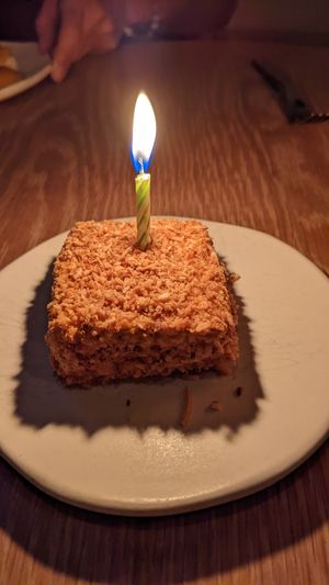 Birthday cake at Yellow in Sydney