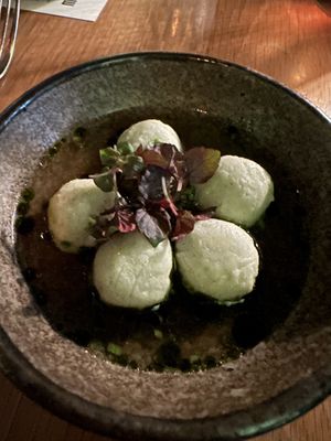 Dumplings in broth  #Veganuary at Yellow in Sydney