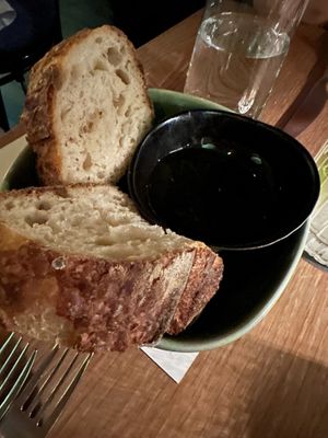Sourdough with roast veg olive oil #Veganuary at Yellow in Sydney