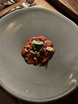Watermelon+capsicum+pine nuts  at Yellow in Sydney