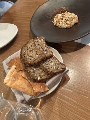 Cultured Cashew + Onion Jam + Lavosh at Yellow in Sydney