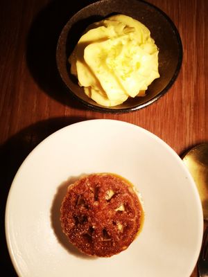 Muscovado Ice Cream + Mango + Salted Caramel at Yellow in Sydney