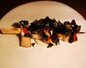 Mushroom Skewer + Whipped Tofu + Chilli at Yellow in Sydney