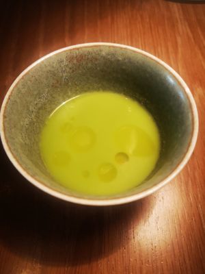 Cos Lettuce Soup + Curry Oil at Yellow in Sydney