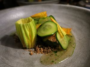 Heirloom Zucchini + Pepitas + Juniper at Yellow in Sydney