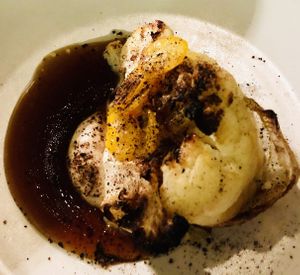 Cauliflower + dashi broth  at Yellow in Sydney