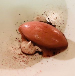 Rhubarb + Orange + Burnt Coconut at Yellow in Sydney