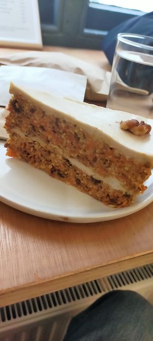 Carrot cake, packed with carrot. at Sprout Health Foods in Newquay