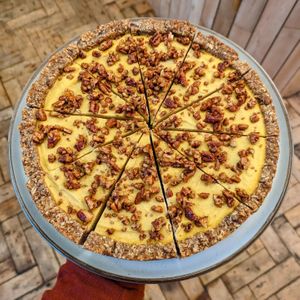 Vegan pumpkin and pecan pie at Sprout Health Foods in Newquay