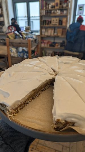 Raw vegan banoffee pie at Sprout Health Foods in Newquay