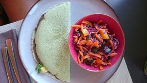 tapioca crepe and small salad at Wild Girls Deli in Geneva