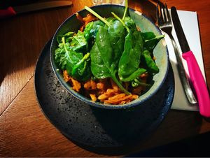 Quinoa bowl with sweet potato, guacamole ❤️ at Wild Girls Deli in Geneva