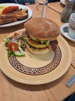 Tofu benedict muffin at Green Kitchen in Brighton