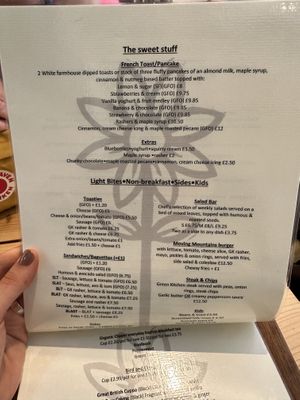Sweet Menu   at Green Kitchen in Brighton