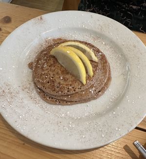 Lemon and sugar pancakes  at Green Kitchen in Brighton